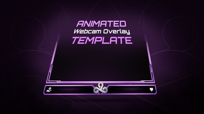 Animated Webcam Overlay Template/ Twitch Pink Webcam Frame Animated ...