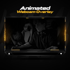 Sovrapposizione webcam gialla animata: modello Clean Stream Facecam