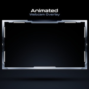 Animated Silver Webcam Overlay Template for Streamers
