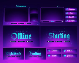 Nephthys Animiertes Twitch Stream Overlay Paket: Lofi Clean Design