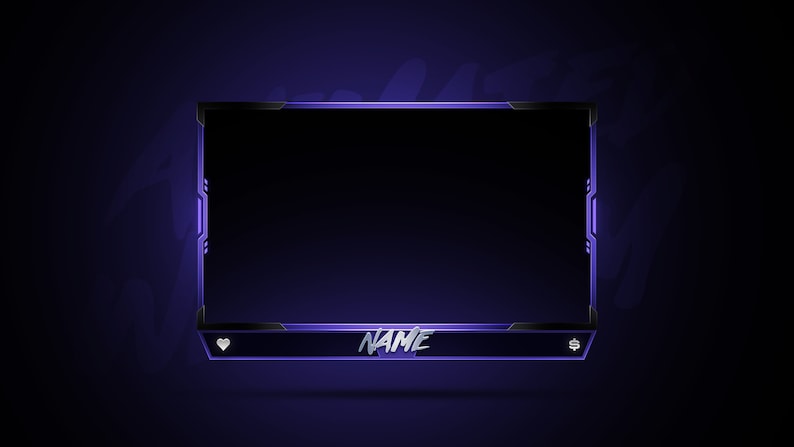 Clean Twitch Overlay Animated Webcam Overlay/Twitch Stream Overlays/Facecam Overlay/Facecam Animated image 3