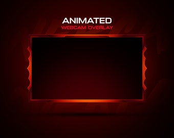 Minimal Animated Red Webcam Overlay // Stream Webcam Overlay