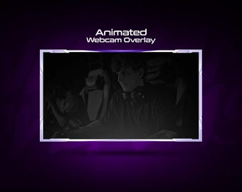 Clean Animated Webcam Overlay // Animated White Webcam Overlay Template for Streamers