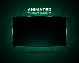 Animated Green Webcam Overlay: Clean Streamer Template