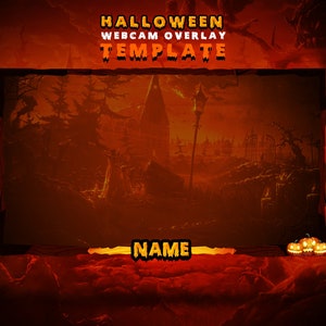 Halloween Webcam Overlay // Animated Halloween Webcam Overlay // Halloween Facecam Overlay