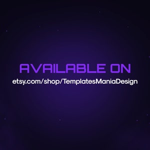 May include: Purple text on a dark purple background reads "AVAILABLE ON etsy.com/shop/TemplatesManiaDesign".