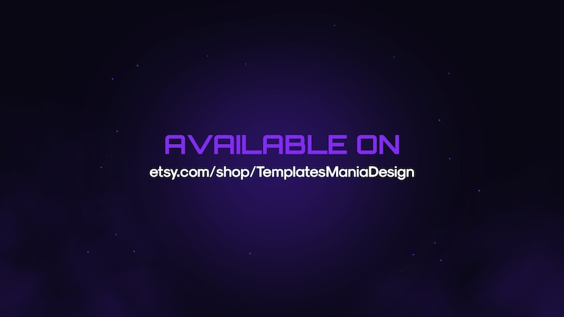 May include: Purple text on a dark purple background reads "AVAILABLE ON etsy.com/shop/TemplatesManiaDesign".