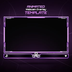 Animowany szablon nakładki kamery internetowej/Twitch Różowa ramka kamery internetowej Animowana/Facecam Animowana/Różowa ramka kamery internetowej