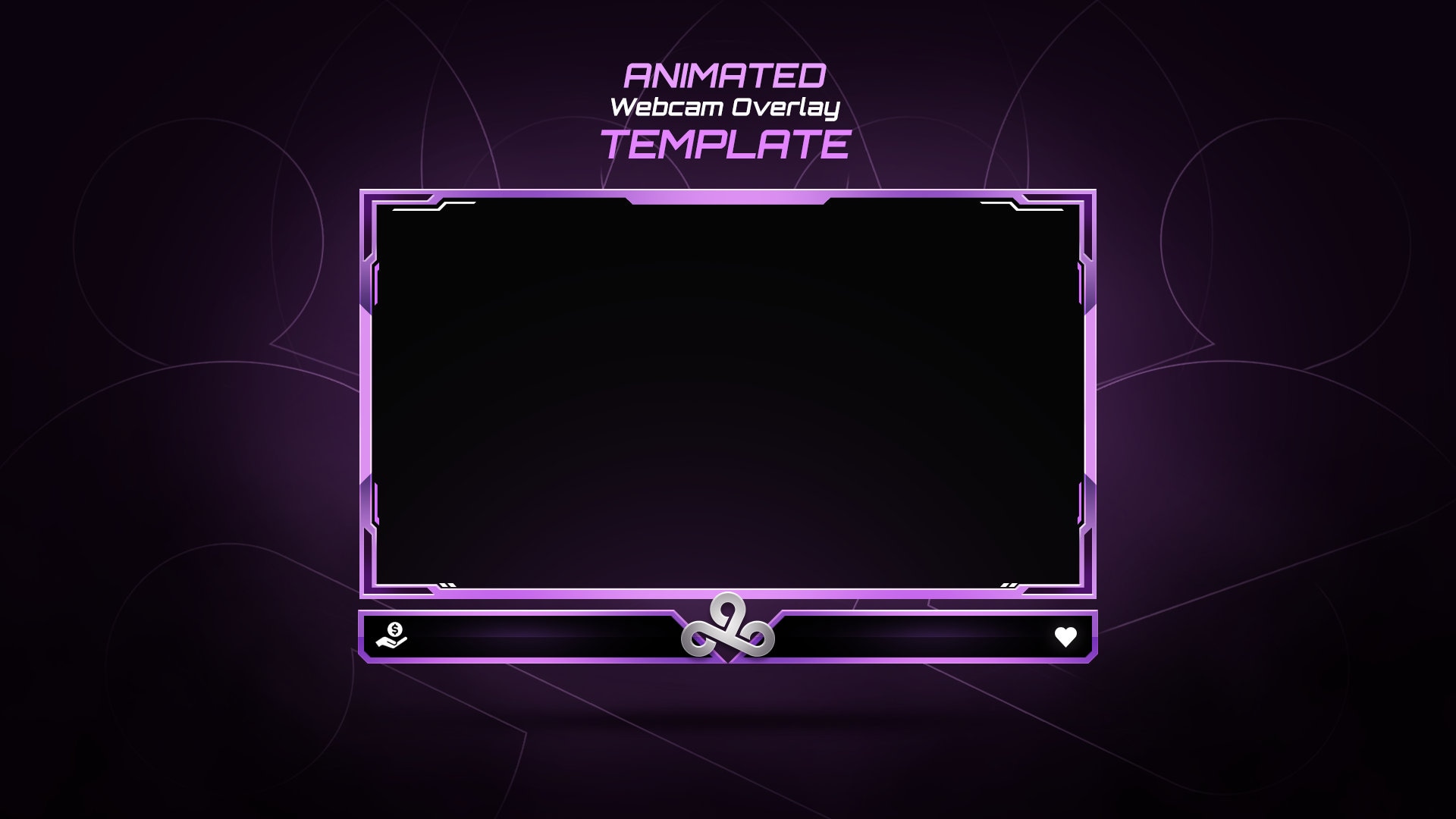 Animated Webcam Overlay Template/ Twitch Pink Webcam Frame Animated Animated Webcam Overlay Template/ Twitch Pink Webcam Frame Animated