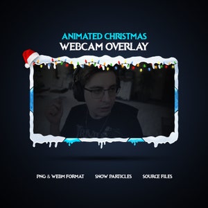 Animated Christmas Webcam Overlay: Winter Stream Overlay