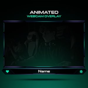 Animiertes Grün Webcam Overlay: Saubere Streamer Vorlage
