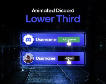 Animated Discord Stream Popup/Discord Lower Third/ Social Media Stream Overlay