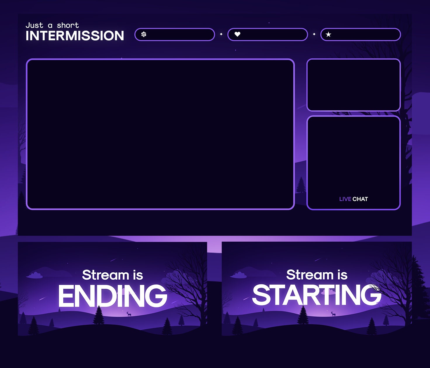 Buy Artemis Animated Stream Overlay Pack || Aesthetic Twitch Overlays ...