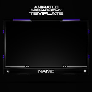 Animated Twitch Webcam Overlay: Clean Facecam Template