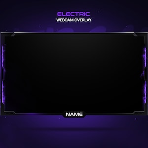 Animated Electric Webcam Overlay / Twitch Electric Webcam Frame Animated /Facecam Animated/Electric Webcam Overlay