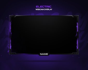 Animated Electric Webcam Overlay / Twitch Electric Webcam Frame Animated /Facecam Animated/Electric Webcam Overlay