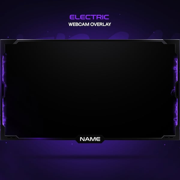 Animated Electric Webcam Overlay / Twitch Electric Webcam Frame Animated /Facecam Animated/Electric Webcam Overlay