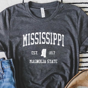 Mississippi Magnolia State Shirt, Mississippi State, Magnolia Sweater, Mississippi Gift, Mississippi Souvenir, Vacation Shirt, Mississippi
