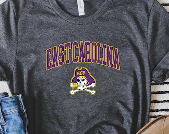 East Carolina Shirt, Carolina Sweatshirt, ECU Football Tee, College Football, East Carolina Gift, University Shirt, Graduation Tee, Women