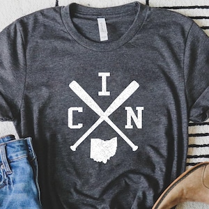 Cincinnati Baseball Shirt, Cincinnati Fan Gift, Baseball Game Day, Baseball Team Shirt, Baseball Fan Gift, Cincinnati Shirt, Red Sweatshirt