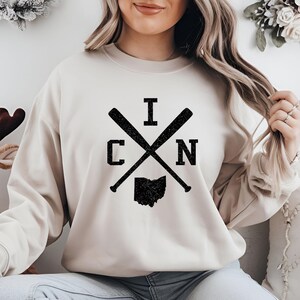 Cincinnati Baseball Shirt, Cincinnati Fan Gift, Baseball Game Day, Baseball Team Shirt, Baseball Fan Gift, Cincinnati Shirt, Red Sweatshirt