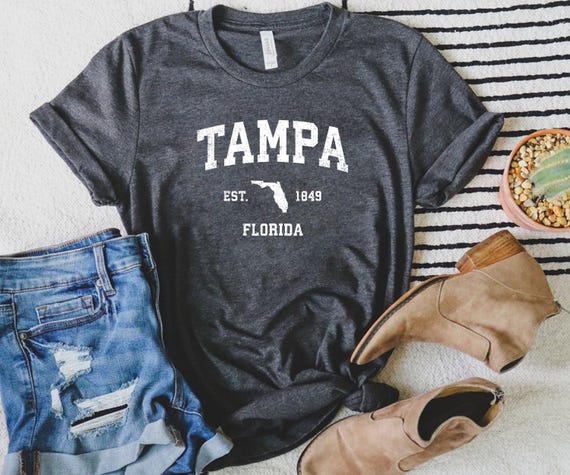 Tampa Florida Shirt, Tampa Sweatshirt, Florida Hoodie, Florida State Tee, Tampa FL Shirt, Vacation Gift, Florida Trip Shirt, Florida Shirt