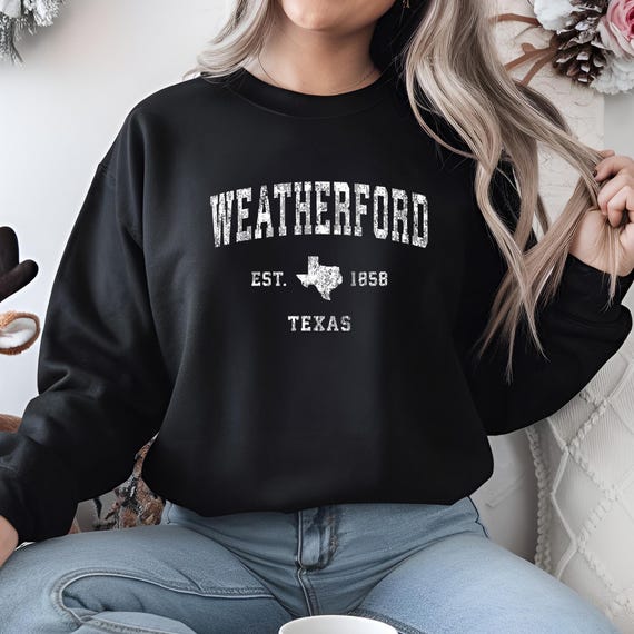 Weatherford Texas Shirt, Weatherford TX Tee, Texas Fan Gift, Weatherford Shirt, Texas Souvenir, TX Crewneck, Texas Vacation, Texas Football View 6