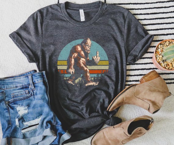 Bigfoot Middle Finger Raised Shirt, Sasquatch Shirt, Bigfoot Lover Gift, Bigfoot Finger, Funny Bigfoot Shirt, Camping Hiking, Outdoors Tee