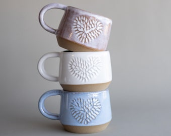 Ceramic Mug Wedding Gift Heart Mug Stoneware Mug Personalized Housewarming Gift For Her Handmade Coffee Mug Love Mug | MADE TO ORDER