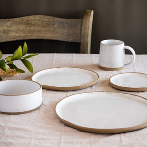 Dinnerware Set Ceramic 5 Piece Setting Stoneware Dinner Plate New Home Gift Tableware Kitchen Decor Wedding Gift For Her MADE TO ORDER image 1