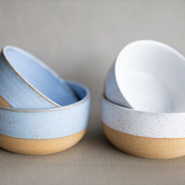 Ceramic Bowls Soup And Dinner Ceramic Serving Bowl Modern Dinnerware Prep Bowl Speckled Bowl Handmade 2 Sizes | MADE TO ORDER
