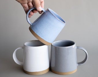 Ceramic Mug 16oz Coffee Mug Set Kitchen Decor Wedding Gift Tall Mug Midmodern Mug Housewarming Gift For Her | Tankard Mug | MADE TO ORDER