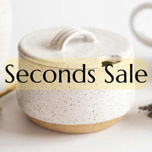 Sugar Bowl With Lid Large Ceramic Jar Canister Kitchen Decor New Home Gift For Her | Seconds Sale | READY TO SHIP