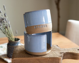 Ceramic Sponge Holder Personalizable Stoneware Kitchenware Accessories Housewarming Gift Handmade Gift For Wife Pottery | MADE TO ORDER
