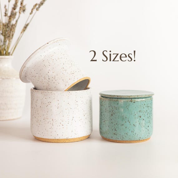 French Butter Keeper Crock | Ceramic Stoneware Butter Dish | Handmade Modern Kitchen Decor | 2 Sizes | New Home Gift For Her | MADE TO ORDER