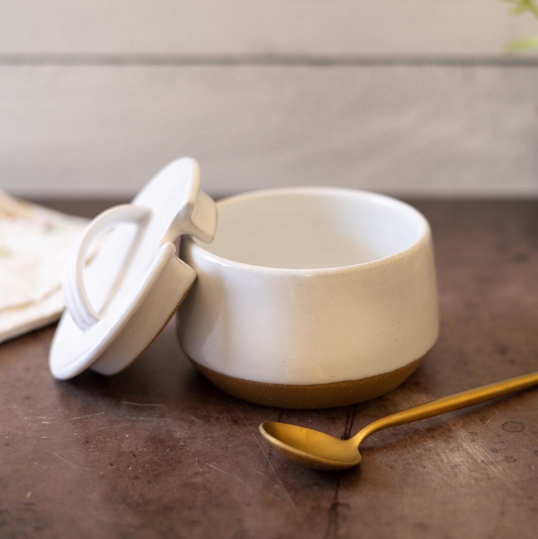 Sugar Jar With Lid Large Ceramic Jar Canister Kitchen Decor Modern