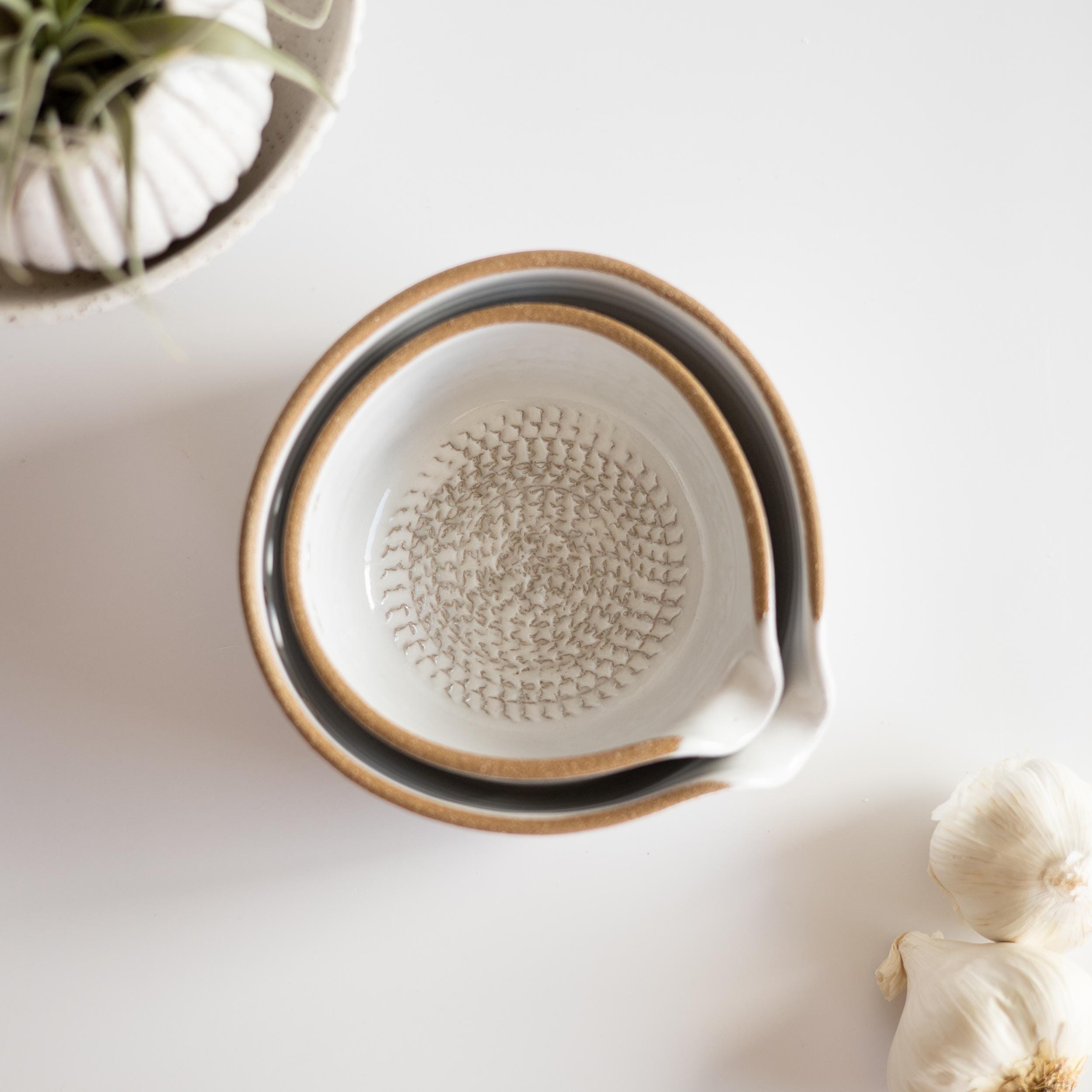 Garlic Grater Bowl Kitchen Tool Handmade Cooking Gift Herb Stripper Food Prep New Home Gift For Her Hostess Gift For Wife | MADE TO ORDER