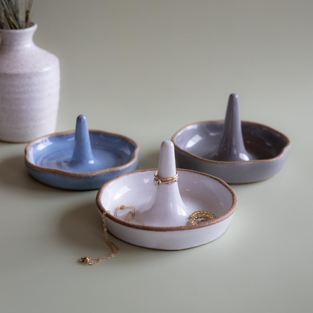 Anchor Ring Holder - Ceramic Jewelry Organizer Dish For Rings & Earrings