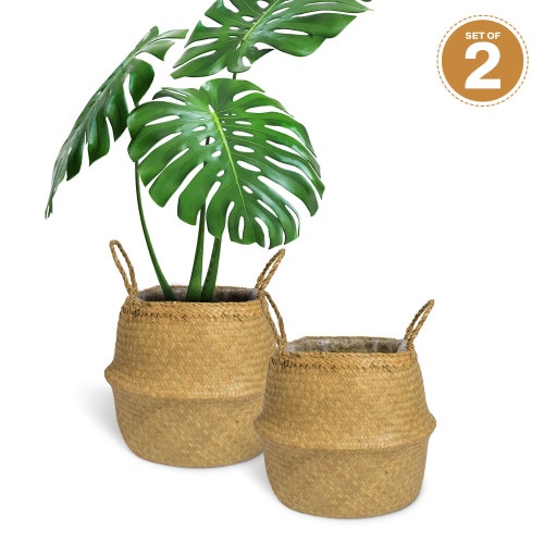 Plant Baskets Indoor With Handles and Liner for Plant Pot Etsy