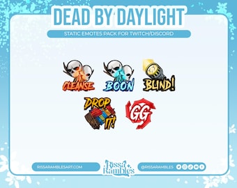 Dead by Daylight Emotes | Twitch Emotes Pack | Custom Twitch Emotes | DBD Emotes Twitch, Discord | Hex Totems | Boon Totems