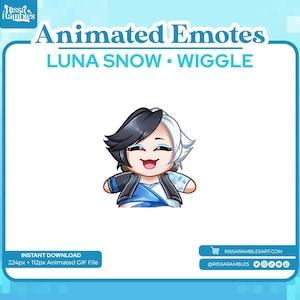 Luna Snow Wiggle Emote: Animated Twitch Emote (Digital Download)