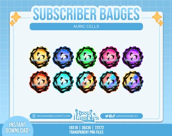 DBD Auric Cell Sub Badges for Twitch/Discord/Kick | Dead by Daylight Emotes | Twitch Bit Badges | Twitch Sub Badges | Kick Sub Badges