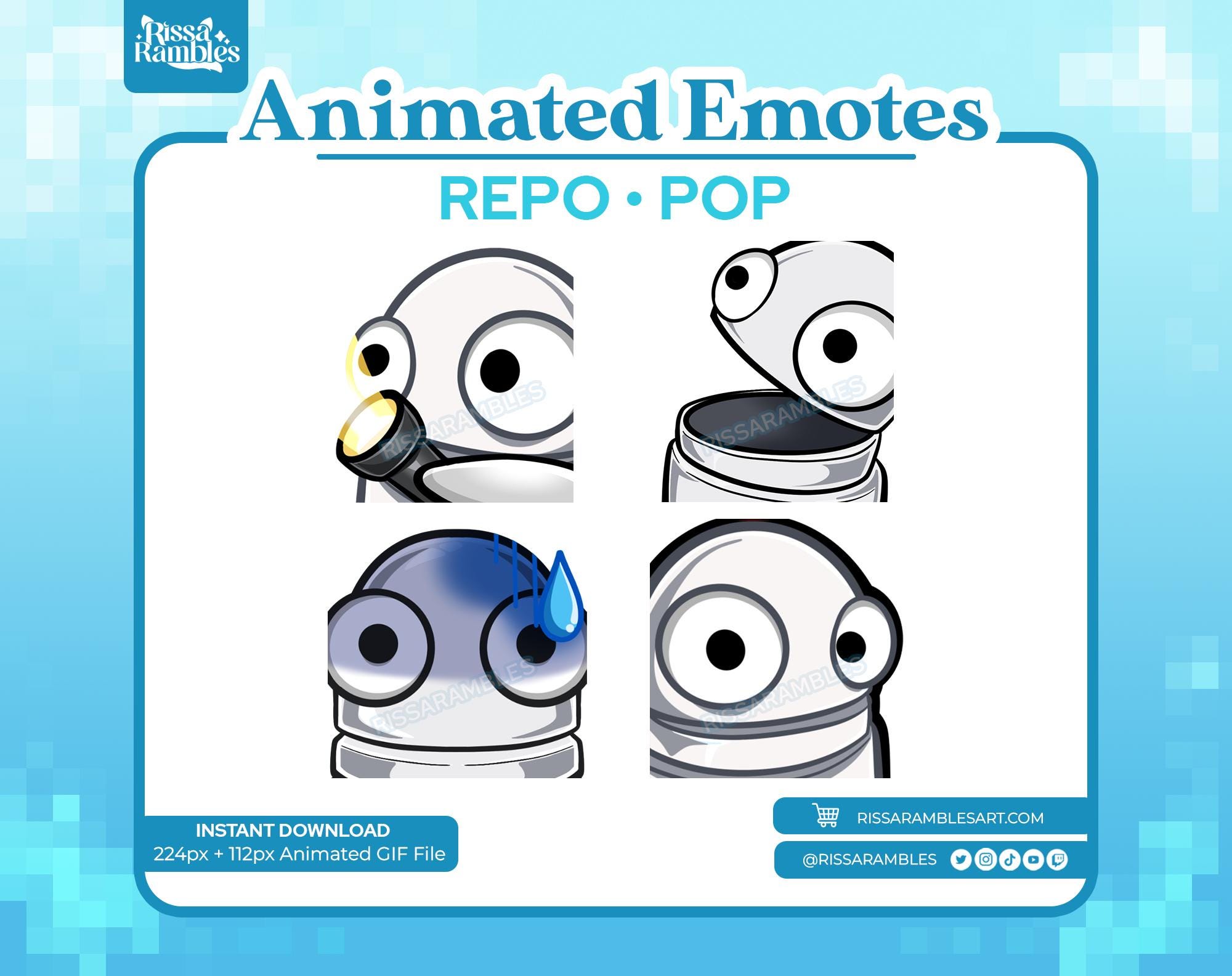 REPO Animated Emotes Pack: Twitch/discord Stream Emotes (digital ...