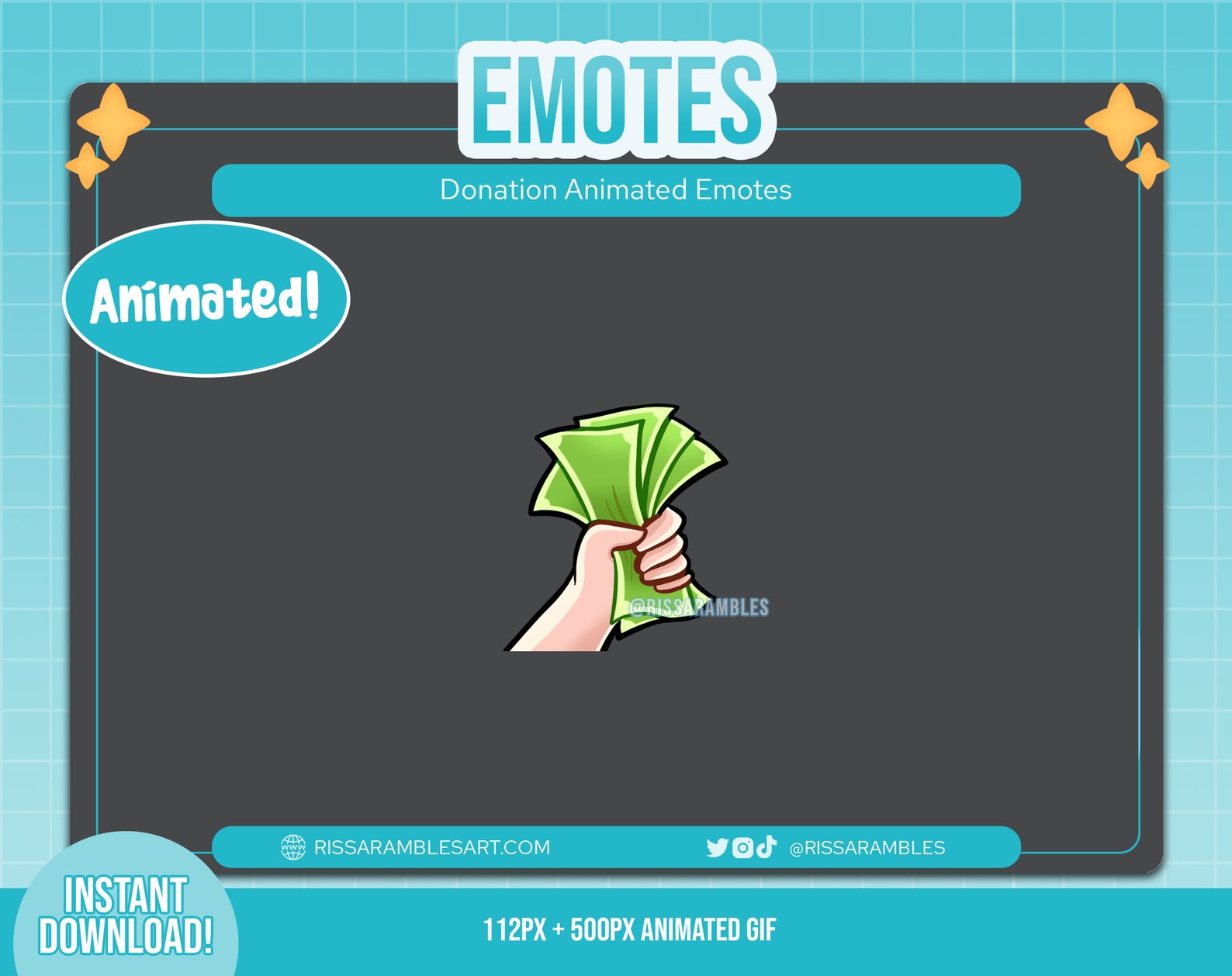 Cash emote for twitch twitch emotes animated custom twitch etsy new
