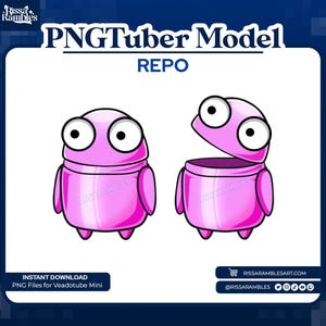 REPO PNGtuber Model (Pink) | REPO Game | PNGTuber Premade | VTuber Assets