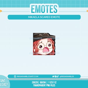Emote triste de Mikaela Reid para Twitch, Discord y TikTok (descarga digital)