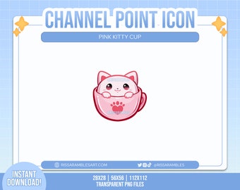 Cat Cafe Channel Points for Twitch | Twitch Channel Point Icon | Twitch Emotes | Stream Emotes | Channel Points Redeem