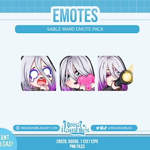Sable Ward DBD Emotes for Twitch, Discord (Digital Download)