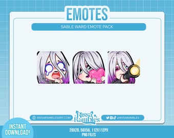 DBD Sable Emotes for Twitch, Discord | Sable Ward Dead by Daylight Emotes | Discord Emojis | Custom Twitch Emotes