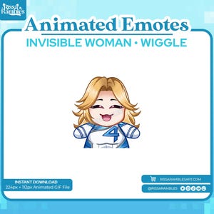 Sue Storm Animated Emotes: Invisible Woman Wiggle (Digital Download)